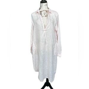 CP Shades 100% Linen Soft Pink Shirt Dress size Small